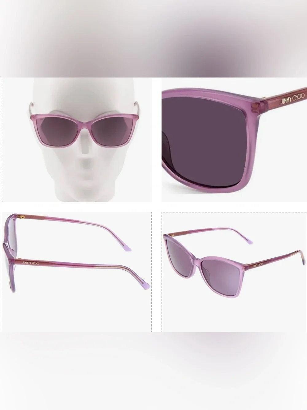 Jimmy Choo Lavender Cat-Eye Sunglasses